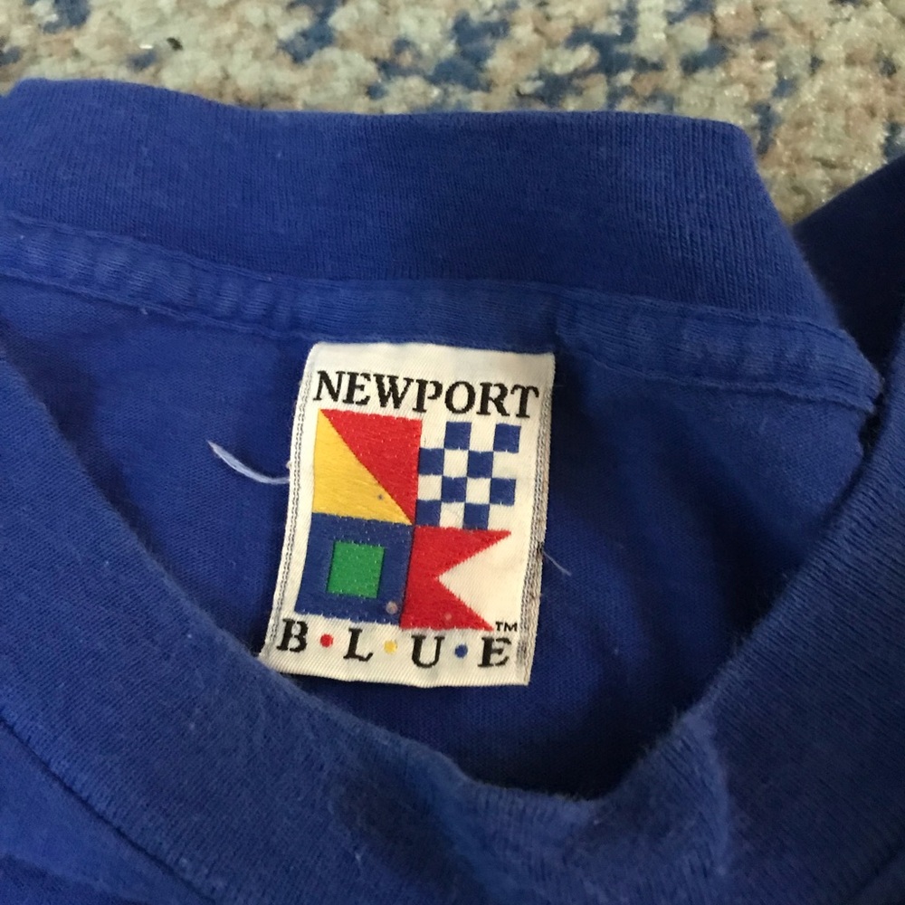 Vintage Newport BLUE tee from the 90s